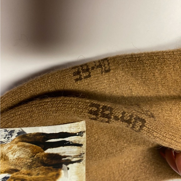 Camel wool blend over the knee thermal socks camel 39-40 Mongolia - Picture 7 of 7